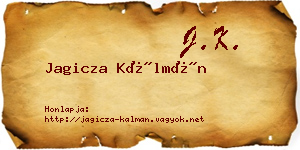 Jagicza Kálmán névjegykártya